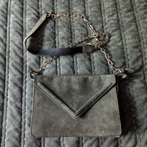 💚 Dark olive green suede Zara bag